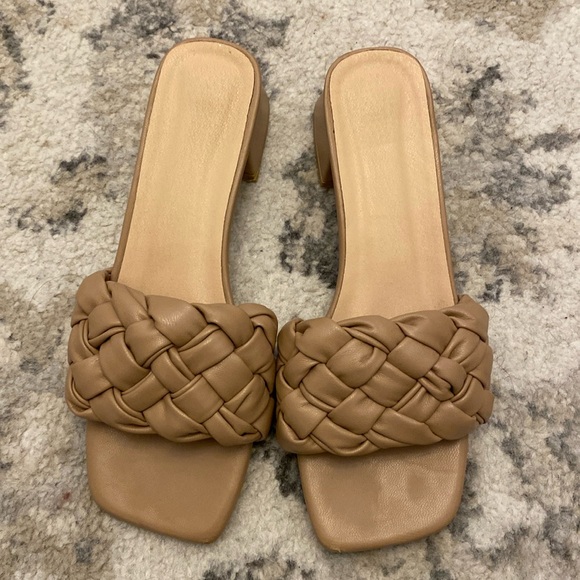 Shoes - Nude Braided Heel Women's 5.5